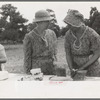 Two farm women at the dinner of the all day community sing, Pie Town, New Mexico