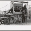 Judges stand at rodeo, Quemado, New Mexico