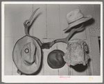 Hat rack of Hidalgo County, Texas, Mexican farm home