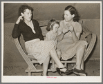 Migrant workers talking near Harlingen, Texas