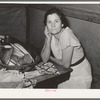 White migrant mother in tent home near Harlingen, Texas