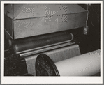 Saturating cotton thread with sweet potato starch at cotton mill. Laurel, Mississippi