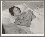 Mexican woman with advanced case of arthritis. She has been confined to bed for several years. Crystal City, Texas