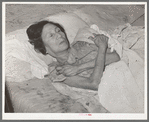 Mexican woman with advanced case of arthritis. She has been confined to bed for several years. Crystal City, Texas