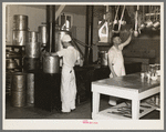 Kitchen in the resettlement camp on the Black River Falls land use project, Wisconsin