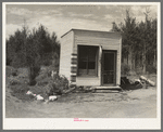 Barber shop in village of Twig, Minnesota