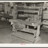 Serving table in former mess hall. Lumber camp at Craigville, Minnesota