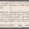 Holograph memoranda and notes, unsigned and undated, written on 27 scraps of paper