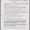 Photocopied stage manager's script, annotated with cues