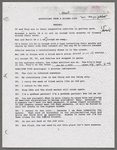 Photocopied stage manager's script, annotated with cues