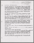 Photocopied stage manager's script, annotated with cues