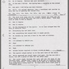 Photocopied stage manager's script, annotated with cues