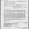 Photocopied stage manager's script, annotated with cues