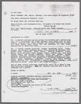 Photocopied stage manager's script, annotated with cues