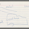 Index cards listing production props