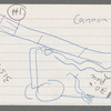 Index cards listing production props