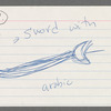 Index cards listing production props