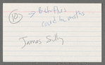 Index cards listing production props
