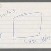 Index cards listing production props
