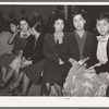 Mexican pecan workers waiting in union hall for assignment to work. San Antonio, Texas