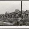 Row of houses along the railroad track. Mexican quarter, San Antonio, Texas