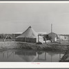 Water reservoir, filter and pump house at home of El Indio, Texas, pioneer