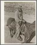 Cowboy on horseback near Eagle Pass, Texas