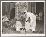 Moving vegetables into wholesale house market. San Antonio, Texas