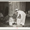 Moving vegetables into wholesale house market. San Antonio, Texas
