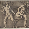 Two Fauns Carrying a Child