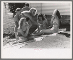 Sun bathers at the park swimming pool, Caldwell, Idaho