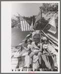 Children on float in Fourth of July parade, Vale, Oregon