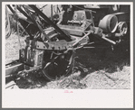 Detail of construction of front wheel of combine, Walla Walla County, Washington