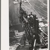 Looking from main tower from which serial tram and supply buckets are operated, Shasta Dam, Shasta County, California
