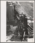 Looking from main tower from which serial tram and supply buckets are operated, Shasta Dam, Shasta County, California