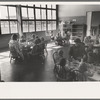 Lunch in the nursery school at the FSA (Farm Security Administration) farmworkers community, Woodville, California