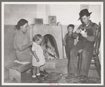 The Lopez home is many generations old, and this fireplace has been the only form of heating its inhabitants have known, Trampas, New Mexico