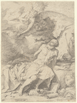 St. Jerome in the Wilderness with an Angel (Counterproof)