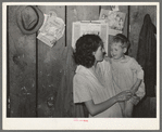 Mother and child, relief clients near Jefferson, Texas. The mother has had pellagra in advanced state but has had some treatment. The child has rickets. Has never talked though two years old. The child has never been taken to a doctor