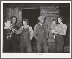 Two young couples with their children. These are migratory berry pickers near Ponchatoula, Louisiana