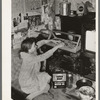 Kitchen in house provided for migratory berry picker near Ponchatoula, Louisiana