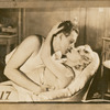 Mae West (on bottom) and an unidentified actor in the stage production The Constant Sinner