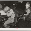 Children in rural school. San Augustine County, Texas. Boy on right has hookworm