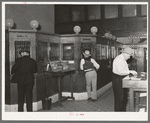 Scene in bank. San Augustine, Texas