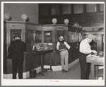 Scene in bank. San Augustine, Texas