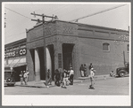 Bank corner on main street. San Augustine, Texas