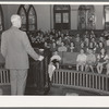 Minister preaching to his congregation. San Augustine, Texas