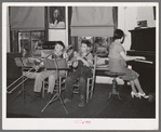 Music lesson. Grade school, San Augustine, Texas