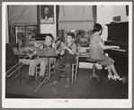 Music lesson. Grade school, San Augustine, Texas