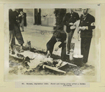 Warsaw, September 1939. First aid being given after a German air-raid.